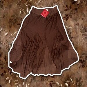 Women's Brown fairycore A-Line Midi Skirt